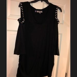 Jennifer Lopez Rhinestone Cold shoulder Top